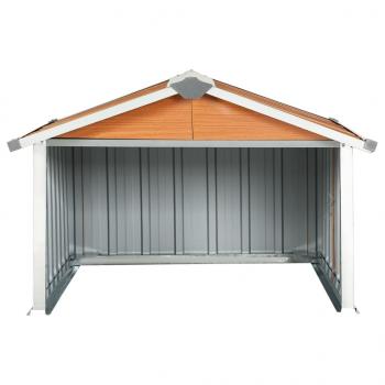 Rasenmäher Garage 92x97x63 cm Verzinkter Stahl Braun