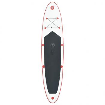 Aufblasbares SUP-Board mit Segel Set Rot und Weiß