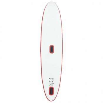 Aufblasbares SUP-Board mit Segel Set Rot und Weiß