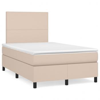 ARDEBO.de - Boxspringbett Matratze Cappuccino-Braun 120x190 cm Kunstleder