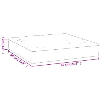 Palettenkissen Anthrazit 60x60x8 cm Oxford-Gewebe