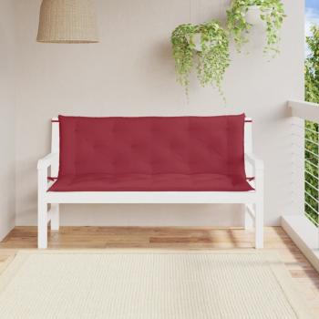 ARDEBO.de - Gartenbank-Auflagen 2 Stk. Weinrot 150x50x7 cm Oxford-Gewebe