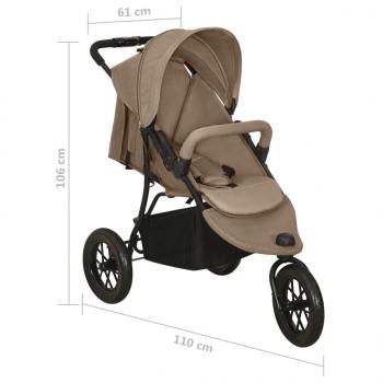 Kinderwagen Taupe Stahl