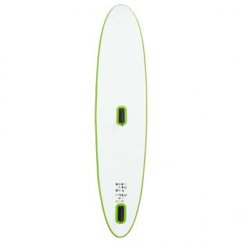 Aufblasbares SUP-Board mit Segel Set Grün und Weiß