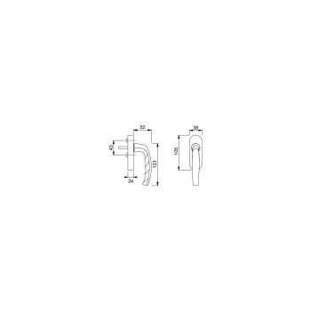 Somfy HOPPE SecuSignal Atlanta Dreh-/Kipp-Fenstergriff mit Funksensor io, Alustahl, silber (1811715A)