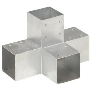 ARDEBO.de - Pfostenverbinder X-Form Verzinktes Metall 91 x 91 mm