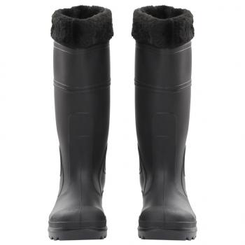 Gummistiefel mit Herausnehmbarem Innenfutter Schwarz Gr. 38 PVC