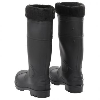 Gummistiefel mit Herausnehmbarem Innenfutter Schwarz Gr. 38 PVC