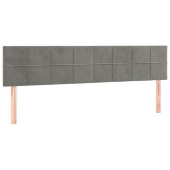 Boxspringbett mit Matratze Hellgrau 120x190 cm Samt