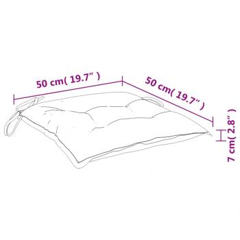 Sitzkissen 2 Stk. Blattmuster 50x50x7 cm Stoff