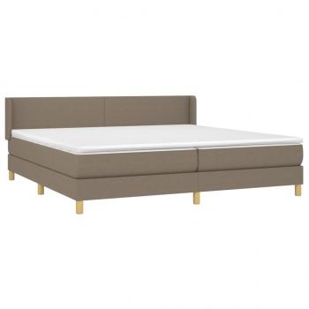 Boxspringbett mit Matratze Taupe 200x200 cm Stoff