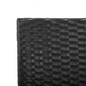 Gartenbank mit Kissen Schwarz 176 cm Poly Rattan