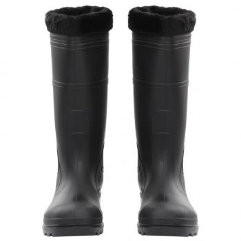 Gummistiefel mit Herausnehmbarem Innenfutter Schwarz Gr. 44 PVC