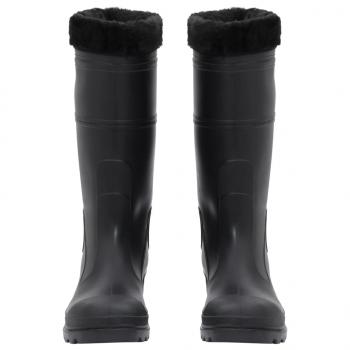 Gummistiefel mit Herausnehmbarem Innenfutter Schwarz Gr. 42 PVC