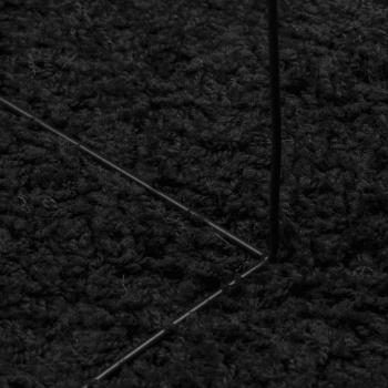 Shaggy-Teppich PAMPLONA Hochflor Modern Schwarz 160x160 cm