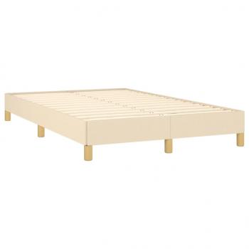 Boxspringbett mit Matratze Creme 120x190 cm Stoff