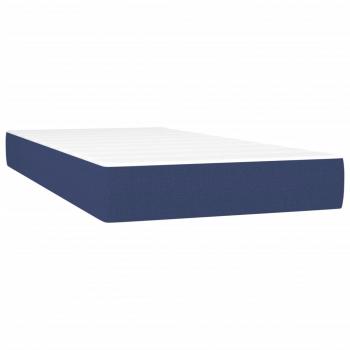 Boxspringbett mit Matratze Blau 120x190 cm Stoff