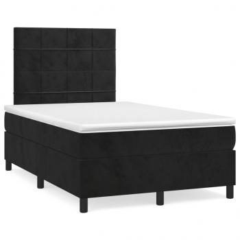 ARDEBO.de - Boxspringbett mit Matratze Schwarz 120x190 cm Samt