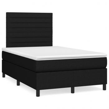 ARDEBO.de - Boxspringbett mit Matratze Schwarz 120x190 cm Stoff