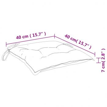 Stuhlkissen 6 Stk. Anthrazit 40x40x7 cm Oxford-Gewebe