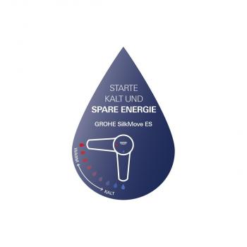 GROHE QuickFix Start Einhebel-Armatur, Temperaturbegrenzer, EcoJoy, SilkMove® ES, chrom (23551002)