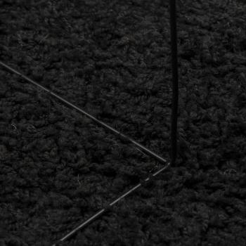 Shaggy-Teppich PAMPLONA Hochflor Modern Schwarz Ø 200 cm