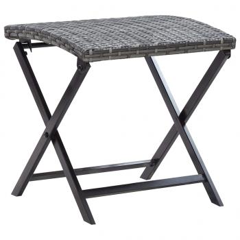 ARDEBO.de - Klapphocker Poly Rattan Grau