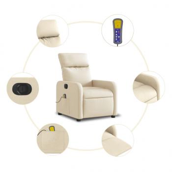 Massagesessel Elektrisch Creme Stoff