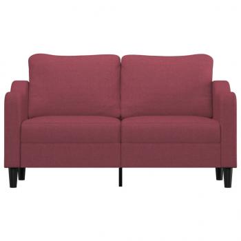 2-Sitzer-Sofa Weinrot 140 cm Stoff