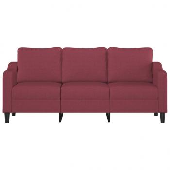 3-Sitzer-Sofa Weinrot 180 cm Stoff