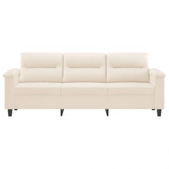 3-Sitzer-Sofa Beige 180 cm Mikrofasergewebe