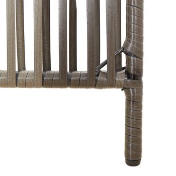 Paravent 6-tlg. Grau Poly Rattan