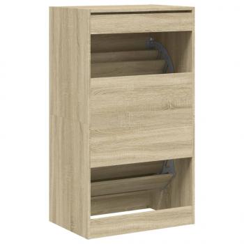 Schuhschrank mit 2 Klappen Sonoma-Eiche 60x42x108 cm