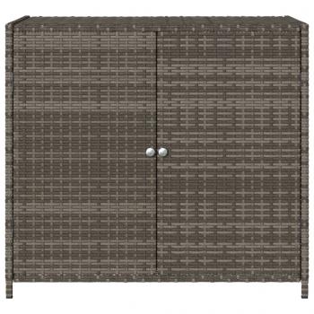 Gartenschrank Grau 83x45x76 cm Poly Rattan