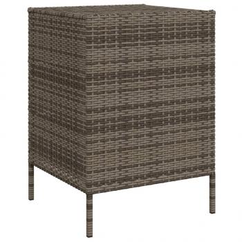 Gartenschrank Grau 55x59x80 cm Poly Rattan