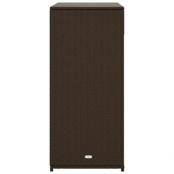 Gartenschrank Braun 105x55x113 cm Poly Rattan