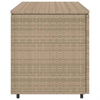 Gartenschrank Beige 110x55x60,5 cm Poly Rattan