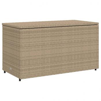 Gartenschrank Beige 110x55x60,5 cm Poly Rattan