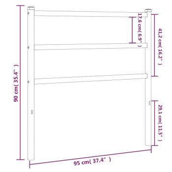 Kopfteil Metall Weiß 90 cm