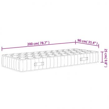 Matratze Taschenfederkern Mittelfest 90x200 cm