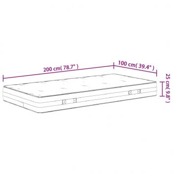 Matratze Taschenfederkern Mittelfest 100x200 cm