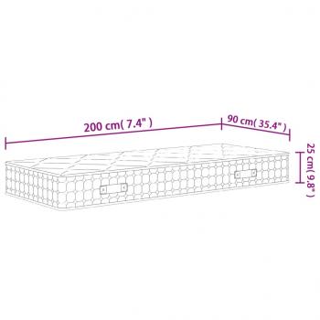 Matratze Taschenfederkern Mittelfest 90x200 cm