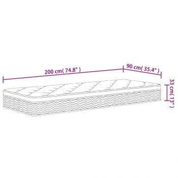 Matratze Taschenfederkern Medium Plus 90x200 cm