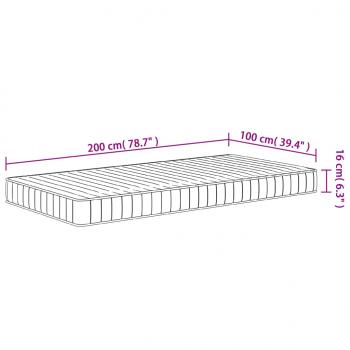 Matratze Schaumstoff Mittelweich 100x200 cm