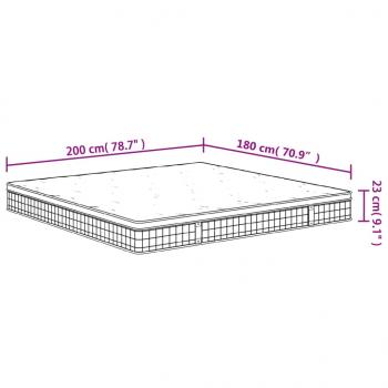 Matratze Bonnell-Federkern Mittel 180x200 cm
