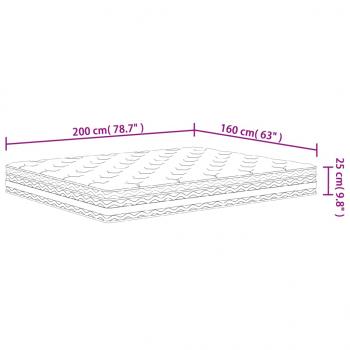 Matratze Taschenfederkern Mittel 160x200 cm