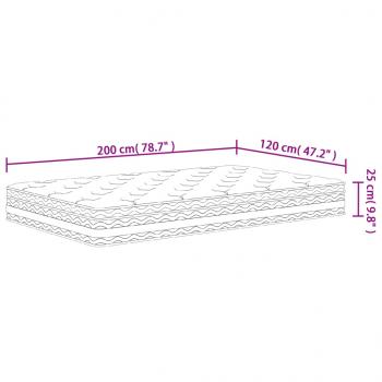 Matratze Taschenfederkern Mittel 120x200 cm
