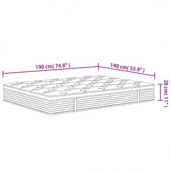 Matratze Taschenfederkern Mittel Plus 140x190 cm