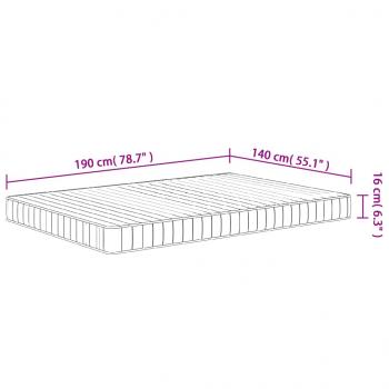 Matratze Schaumstoff Mittelweich 140x190 cm