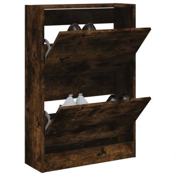 ARDEBO.de - Schuhschrank Räuchereiche 60x21x87,5 cm Holzwerkstoff